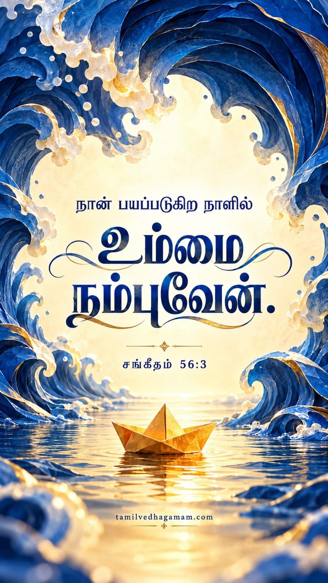 சங்கீதம் 56:3 (Psalms 56:3): நான் பயப்படுகிற நாளில் உம்மை நம்புவேன். · 11 October 2026